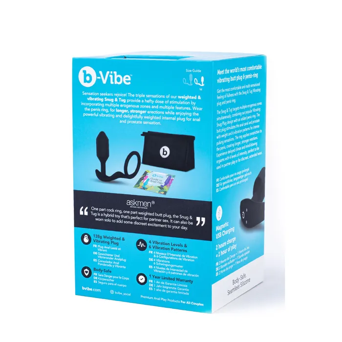 B-Vibe Anal | Plug Anale B-Vibe Vibrating Snug & Tug M B-Vibe Anal | Plug Anale B-Vibe Vibrating Snug & Tug M