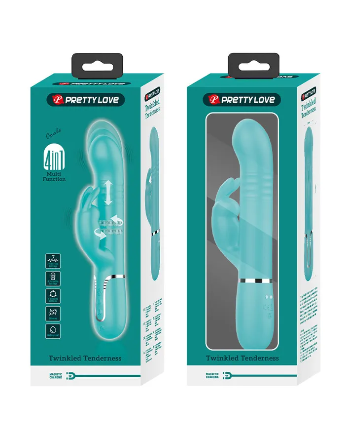 Pretty Love Vibrators | Pretty Love - Coale - Rabbit Vibrator - Turquoise