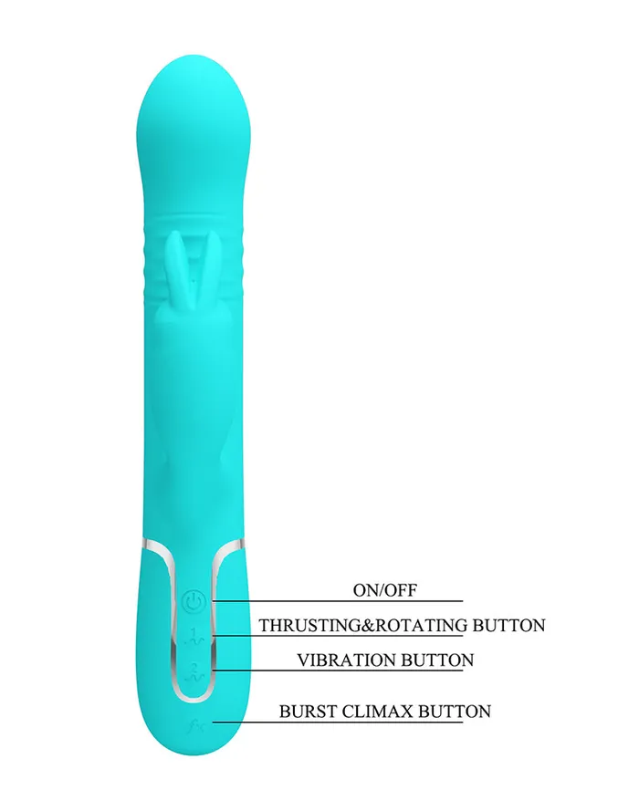 Pretty Love Vibrators | Pretty Love - Coale - Rabbit Vibrator - Turquoise