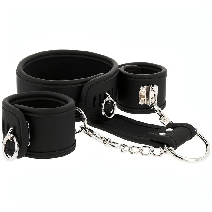 Set Costrittivo Collo legato ai polsi Realizzato in pelle vegana Fetish Submissive Female Sex Toys Set Costrittivo Collo legato ai polsi Realizzato in pelle vegana Fetish Submissive Female Sex Toys