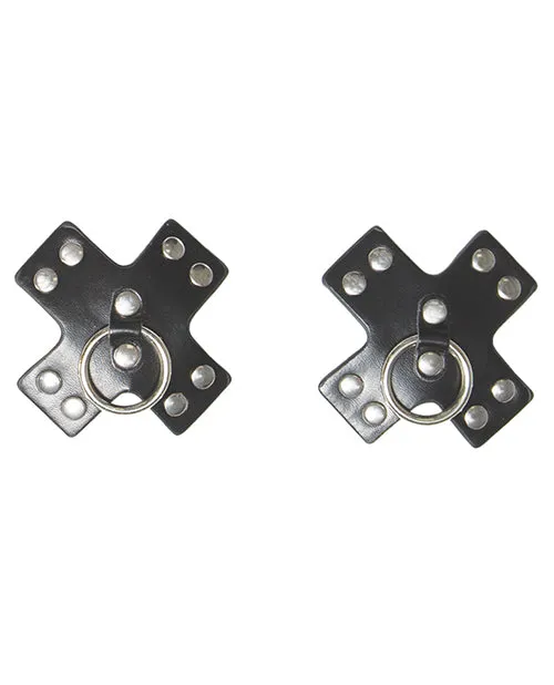 Anal Studded Cross Reusable Pasties Black Os Coquette International