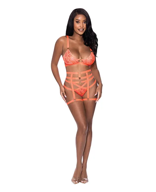 Magic Moments Intl Female Sex Toys Rude Awakening Bralette Thigh High Garter Cheeky Panty Orange Magic Moments Intl Female Sex Toys Rude Awakening Bralette Thigh High Garter Cheeky Panty Orange