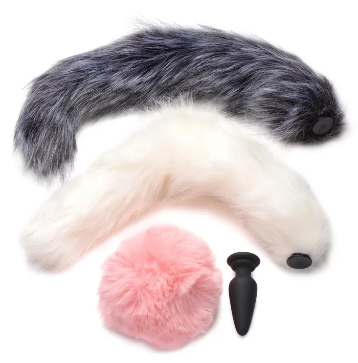 Male Sex Toys XR Brands Tailz Snapon Silicone Anal Plug and 3 Interchangeable Tails Male Sex Toys XR Brands Tailz Snapon Silicone Anal Plug and 3 Interchangeable Tails