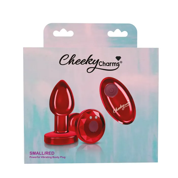 MyPleasure Male Sex Toys Cheeky Charms Rechargeable Vibrating Metal Butt Plug With Remote Control Red Small Preorder Only MyPleasure Male Sex Toys Cheeky Charms Rechargeable Vibrating Metal Butt Plug With Remote Control Red Small Preorder Only