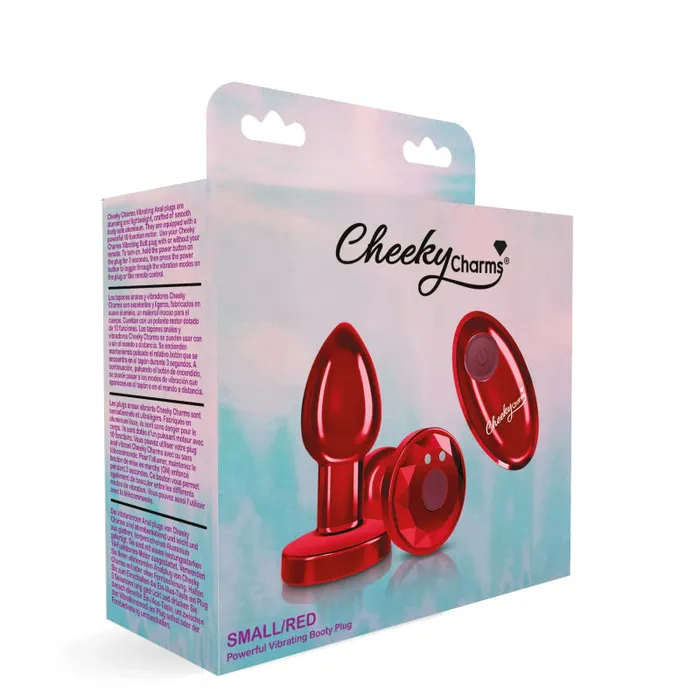 MyPleasure Male Sex Toys | Cheeky Charms - Rechargeable Vibrating Metal Butt Plug With Remote Control - Red - Small - Preorder Only MyPleasure Male Sex Toys | Cheeky Charms - Rechargeable Vibrating Metal Butt Plug With Remote Control - Red - Small - Preorder Only