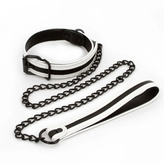 Nsnovelties Couples Glo Bondage Collar and Leash Green