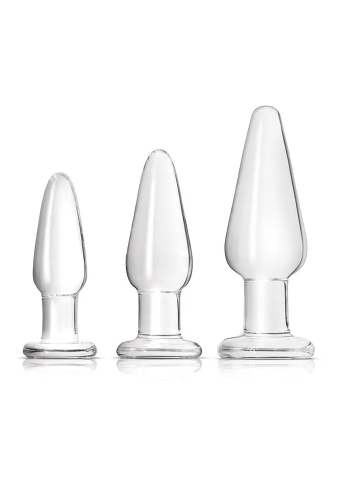 Anal Crystal Crystal Premium Glass Trainer Kit Butt Plug