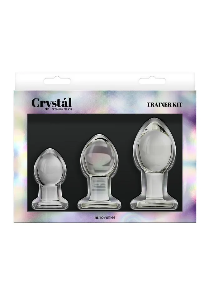 Anal Crystal Crystal Premium Glass Trainer Kit Butt Plug Anal Crystal Crystal Premium Glass Trainer Kit Butt Plug
