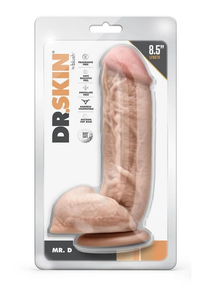 Dildos Dr Skin Mr D Dildo with Balls and Suction Cup Dr Skin