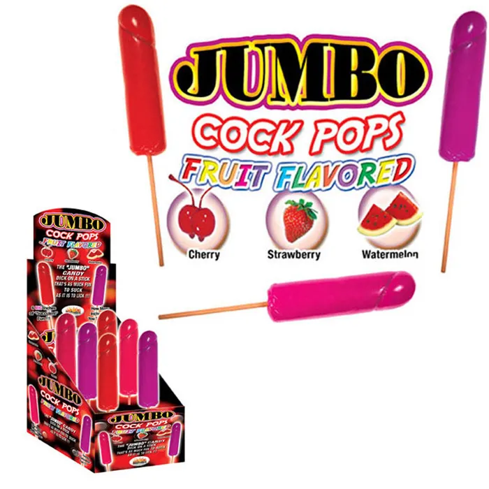 Dildos Hott Products Jumbo Cock Pops Asst Fruit Flavor 6DP