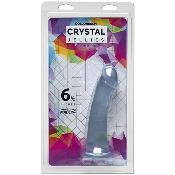 Doc Johnson Dildos Crystal Jellies 65 Inch Slim Dong Clear