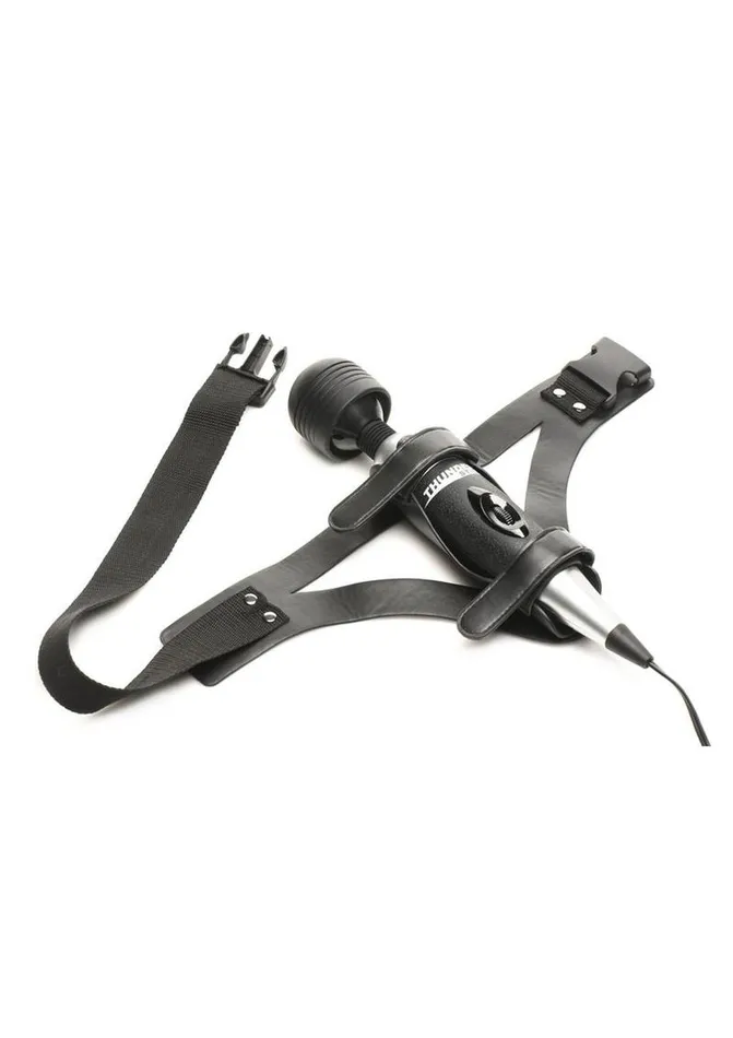 Female Sex Toys Master Series Master Series Thunder Strap Wand Thigh Harness