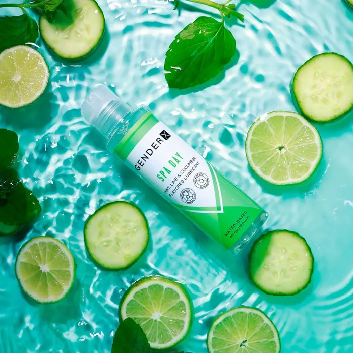 Gender X Anal Gender X SPA DAY Flavoured Lube 120 ml Mint Lime Cucumber Flavoured Water Based Lubricant 120 ml Bottle Gender X Anal Gender X SPA DAY Flavoured Lube 120 ml Mint Lime Cucumber Flavoured Water Based Lubricant 120 ml Bottle