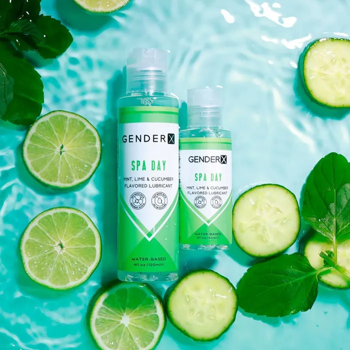 Gender X Anal Gender X SPA DAY Flavoured Lube 120 ml Mint Lime Cucumber Flavoured Water Based Lubricant 120 ml Bottle Gender X Anal Gender X SPA DAY Flavoured Lube 120 ml Mint Lime Cucumber Flavoured Water Based Lubricant 120 ml Bottle