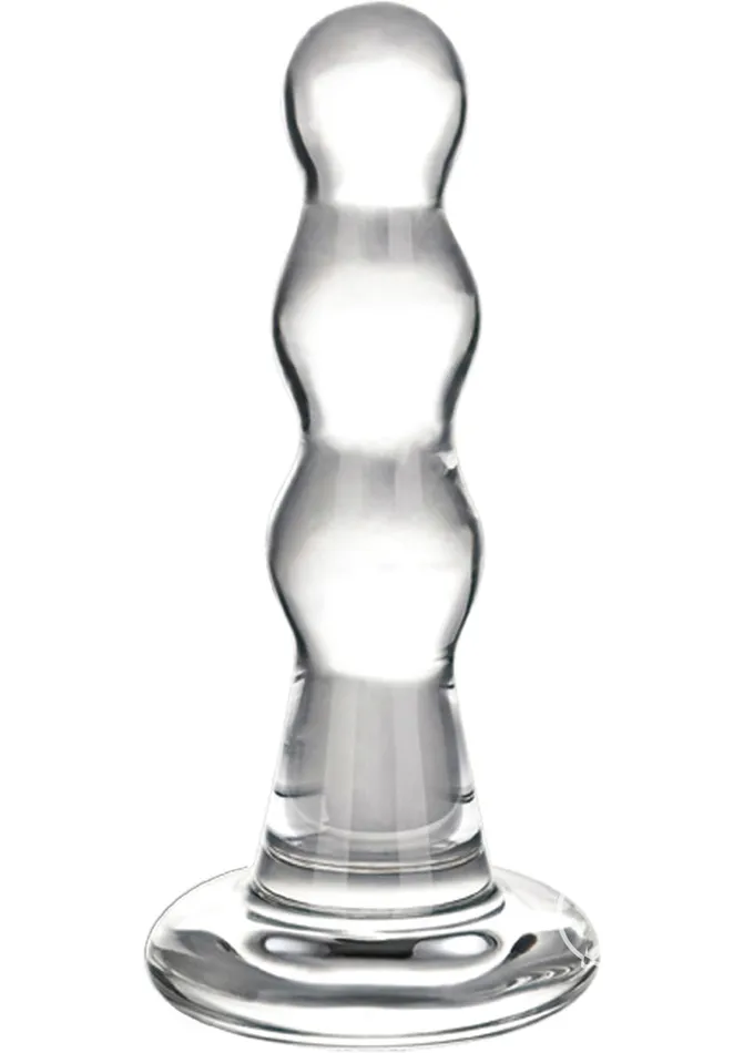 Glas Triple Play Beaded Butt Plug Glas Anal