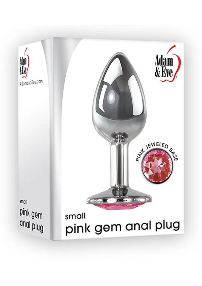 Male Sex Toys Adam and Eve Adam and Eve Pink Gem Aluminum Anal Plug