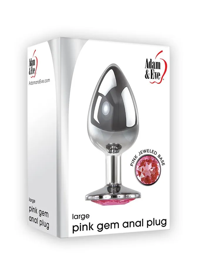 Male Sex Toys Adam and Eve Adam and Eve Pink Gem Aluminum Anal Plug