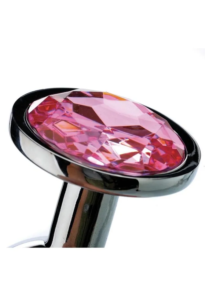 Male Sex Toys Adam and Eve Adam and Eve Pink Gem Aluminum Anal Plug