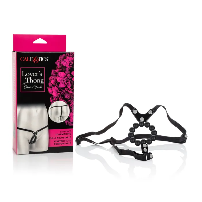 Male Sex Toys California Exotic Lovers Thong With Stroker Beads