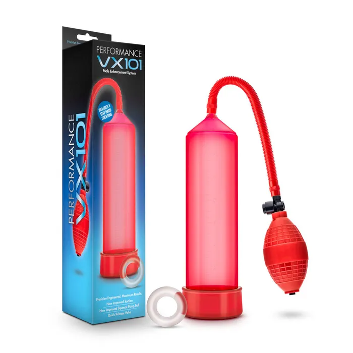 Male Sex Toys Performance Vx101 Male Enhancement Pump Red Blush Novelties