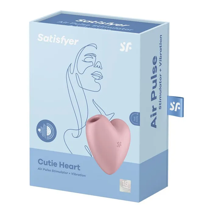 Satisfyer Cutie Heart Light Red Light Red USB Rechargeable Air Pulsation Stimulator with Vibration Satisfyer Vibrators Satisfyer Cutie Heart Light Red Light Red USB Rechargeable Air Pulsation Stimulator with Vibration Satisfyer Vibrators