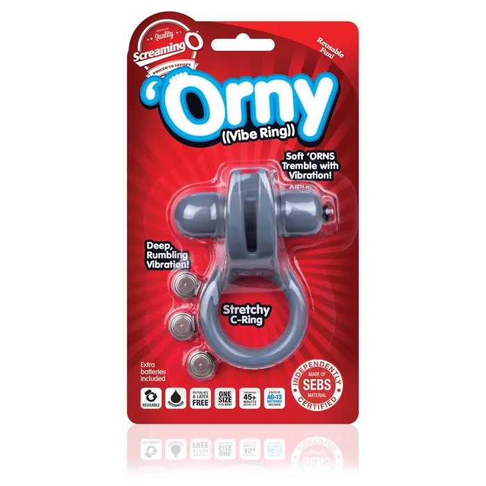Screaming O Orny Vibe Ring Grey Male Sex Toys