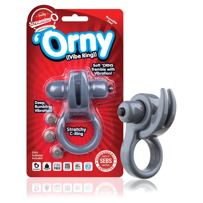 Screaming O Orny Vibe Ring Grey Male Sex Toys