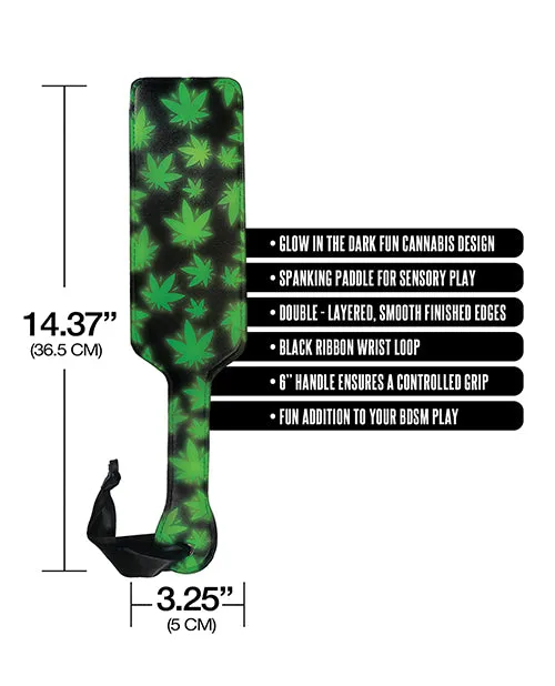 Stoner Vibes Glow in the Dark Paddle Green Global Novelties LLC Female Sex Toys