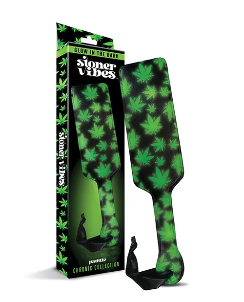 Stoner Vibes Glow in the Dark Paddle Green Global Novelties LLC Female Sex Toys