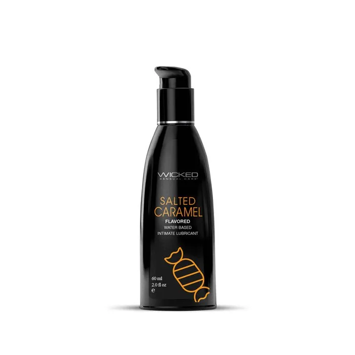 Wicked Aqua Salted Caramel Flavoured Water Based Lubricant 60 ml 2 oz Bottle Wicked Lubricants Wicked Aqua Salted Caramel Flavoured Water Based Lubricant 60 ml 2 oz Bottle Wicked Lubricants