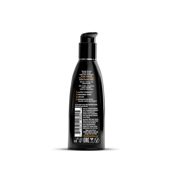 Wicked Aqua Salted Caramel Flavoured Water Based Lubricant 60 ml 2 oz Bottle Wicked Lubricants Wicked Aqua Salted Caramel Flavoured Water Based Lubricant 60 ml 2 oz Bottle Wicked Lubricants