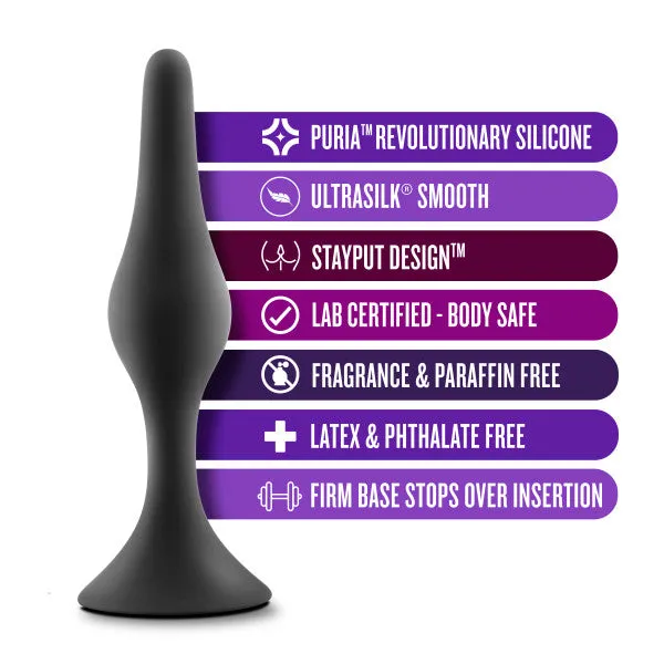 Blush Novelties Male Sex Toys Anal Adventures Beginner Anal Plug Medium Black