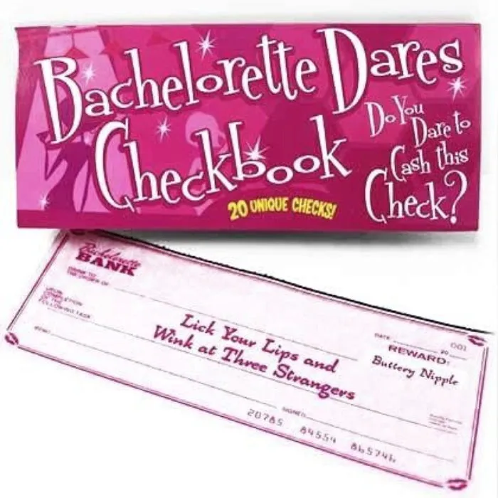 Games Other Bachelorette Dares Checkbook Game