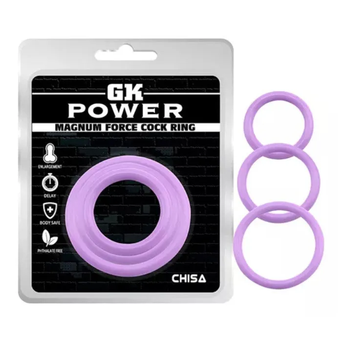 Male Sex Toys PAG GK Power Magnum Cock Ring Set Purple 3