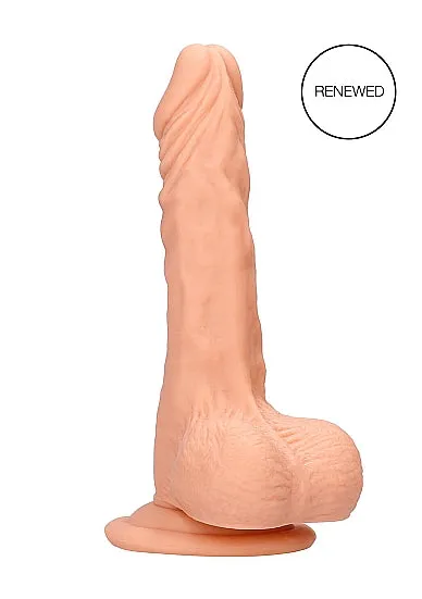 Realrock 8in Dong Flesh W Testicles SHOTS AMERICA Dildos