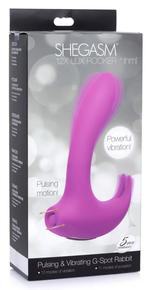12x Lux Rocker Pulsing and Vibrating GSpot Rabbit Pink XR Brands inmi Vibrators 12x Lux Rocker Pulsing and Vibrating GSpot Rabbit Pink XR Brands inmi Vibrators