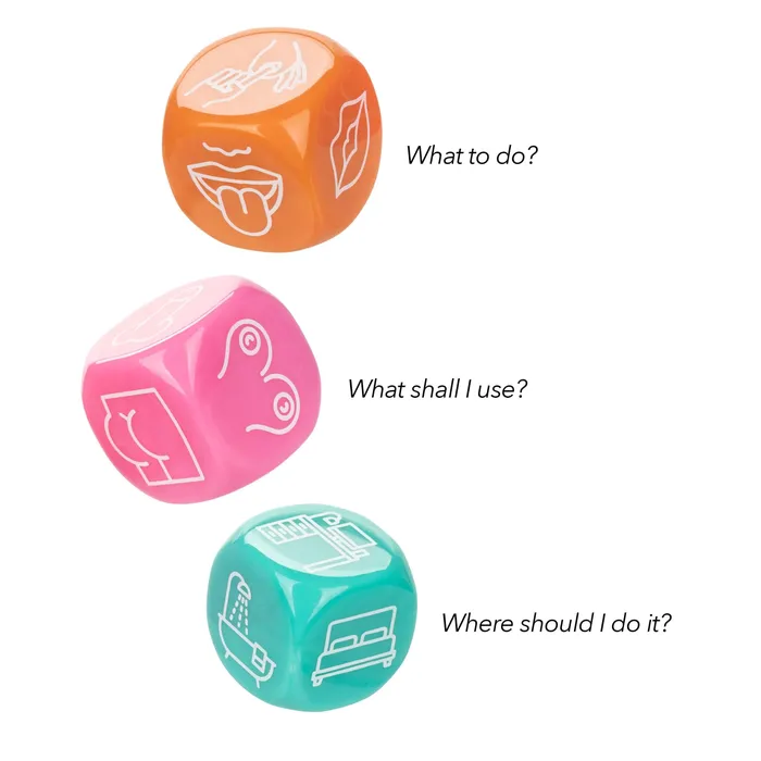 Couples CalExotics Naughty Bits Roll With It Icon Based Sex Dice Game Couples CalExotics Naughty Bits Roll With It Icon Based Sex Dice Game