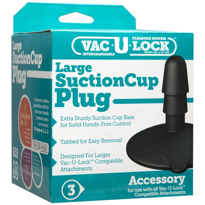 Doc Johnson Dildos VacULock Large Black Suction Cup Plug