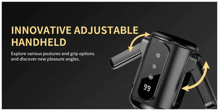 Male Sex Toys NyoKii Pre Order XV1 Handheld Masturbator 6 Vibrating Thrusting 3 Speeds Double Insertable