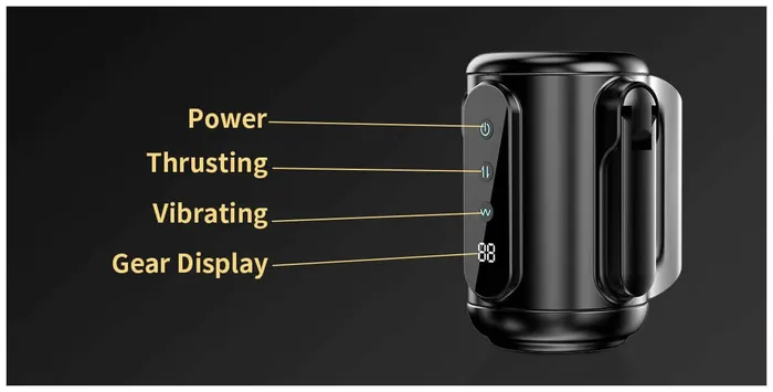 Male Sex Toys NyoKii Pre Order XV1 Handheld Masturbator 6 Vibrating Thrusting 3 Speeds Double Insertable