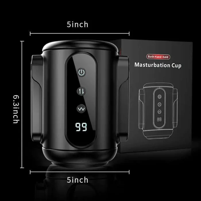 Male Sex Toys NyoKii Pre Order XV1 Handheld Masturbator 6 Vibrating Thrusting 3 Speeds Double Insertable