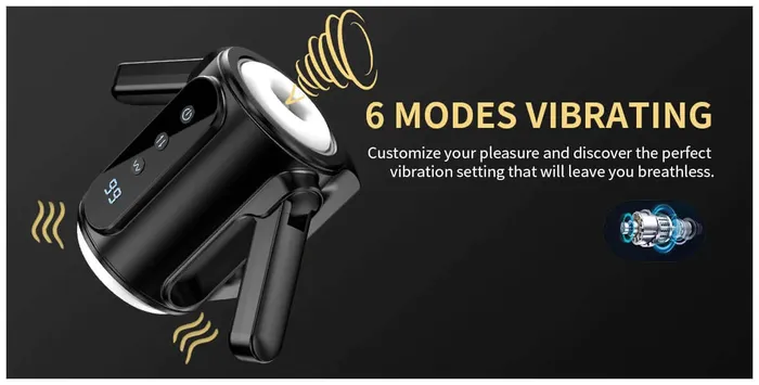 Male Sex Toys NyoKii Pre Order XV1 Handheld Masturbator 6 Vibrating Thrusting 3 Speeds Double Insertable