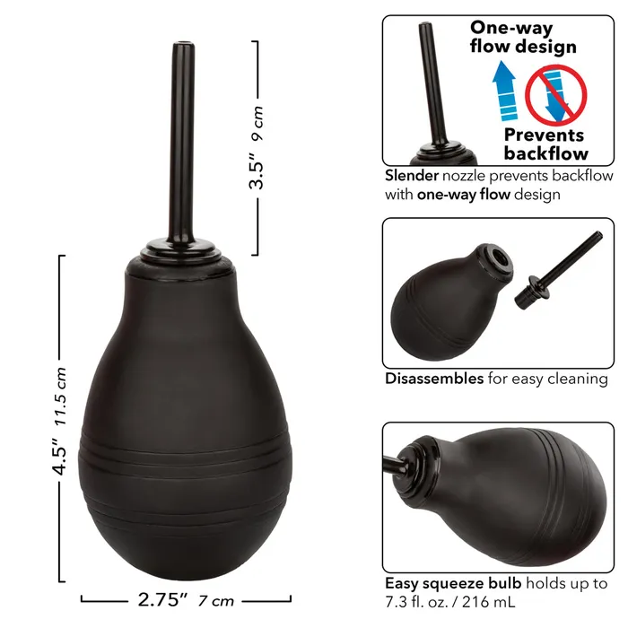 One Way Anal Douche Black CalExotics Anal One Way Anal Douche Black CalExotics Anal