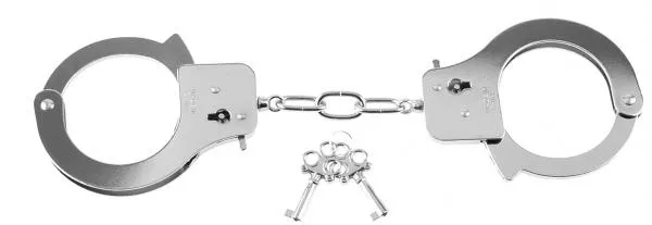 Pipedream Products Couples Fetish Fantasy Designer Metal Handcuffs Silver
