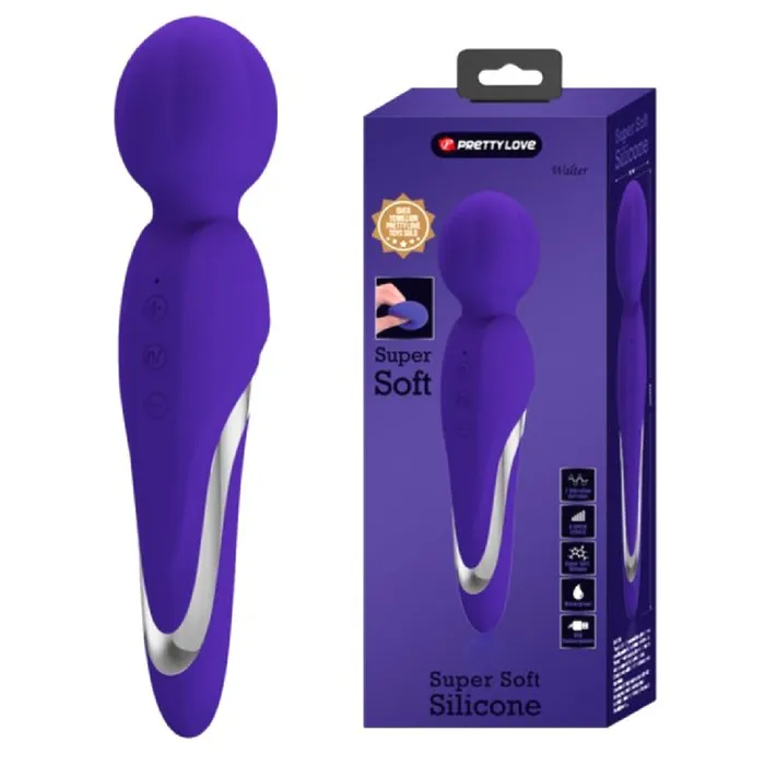 Pretty Love Walter Super Soft Silicone Wand Violet Female Sex Toys