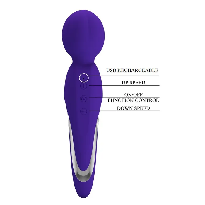 Pretty Love Walter Super Soft Silicone Wand Violet Female Sex Toys Pretty Love Walter Super Soft Silicone Wand Violet Female Sex Toys
