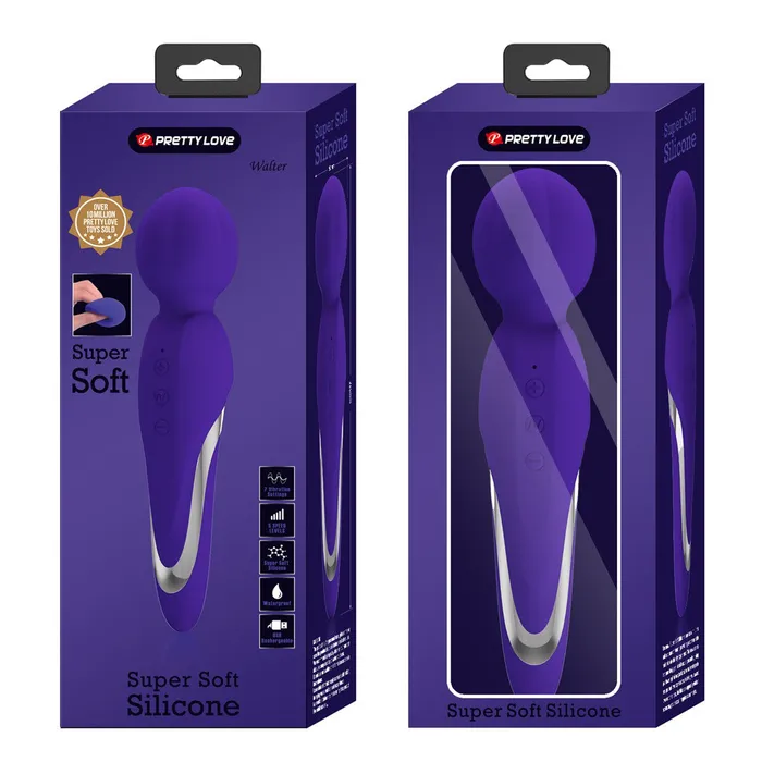 Pretty Love Walter Super Soft Silicone Wand Violet Female Sex Toys Pretty Love Walter Super Soft Silicone Wand Violet Female Sex Toys