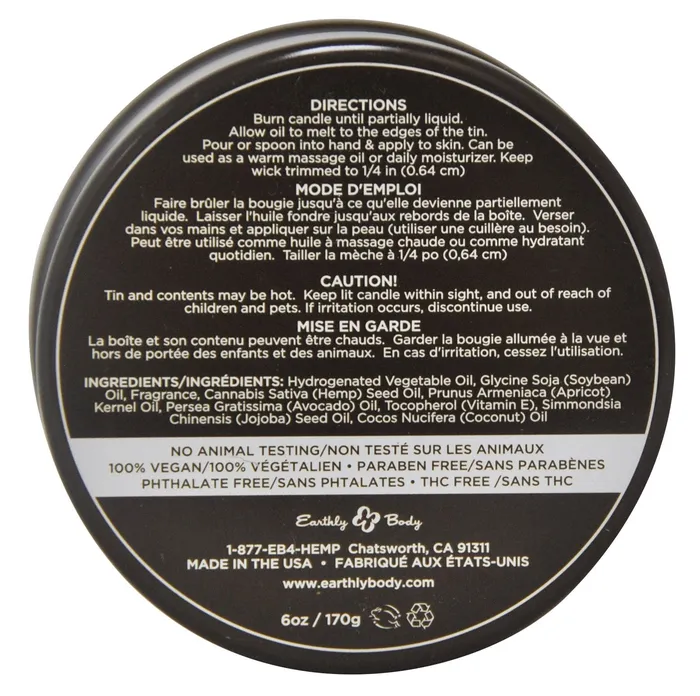 Vibrators Earthly Body Hemp Seed Holiday Candle Display Vibrators Earthly Body Hemp Seed Holiday Candle Display