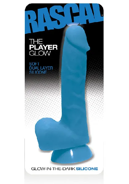 Rascal Vibrators The Player Dual Layer Glow Blue