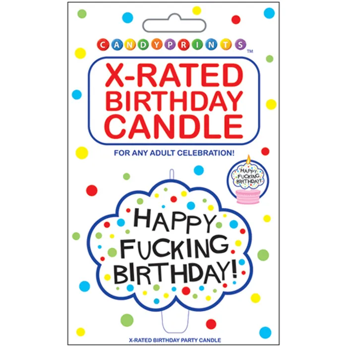 Vibrators Candyprints XRated Birthday Candle Happy Fing Birthday